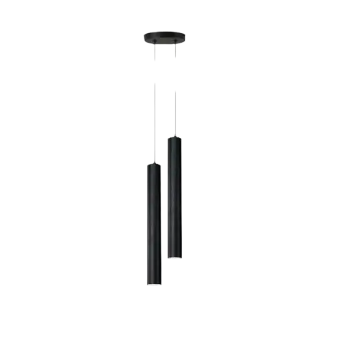 Lampe de chevet - Suspension Cylindrique LED Nordique - Aluminium, 5W, 3 Températures de Couleur, Noir, 90-260V Lampadia