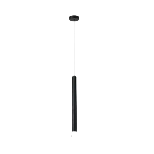 Lampe de chevet - Suspension Cylindrique LED Nordique - Aluminium, 5W, 3 Températures de Couleur, Noir, 90-260V Lampadia