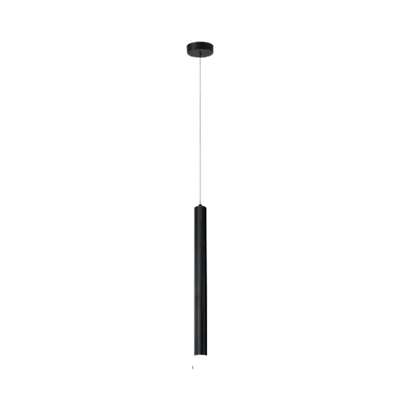 Lampe de chevet - Suspension Cylindrique LED Nordique - Aluminium, 5W, 3 Températures de Couleur, Noir, 90-260V Lampadia