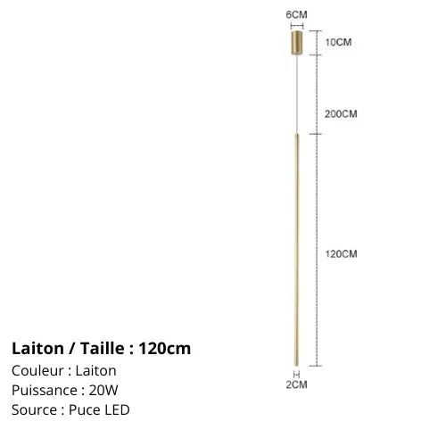 Lampe de chevet - Suspension LED Linéaire Moderne - Minimaliste Lampadia