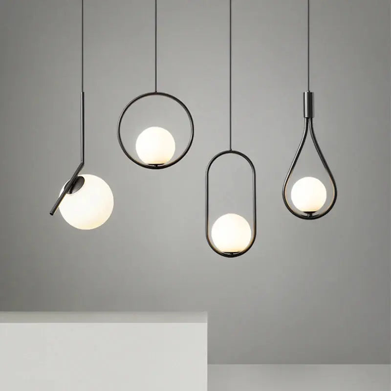 Lampe de chevet - Suspension LED Moderne - Design Géométrique, E27) Lampadia