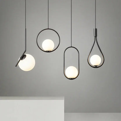 Lampe de chevet - Suspension LED Moderne - Design Géométrique, E27) Lampadia