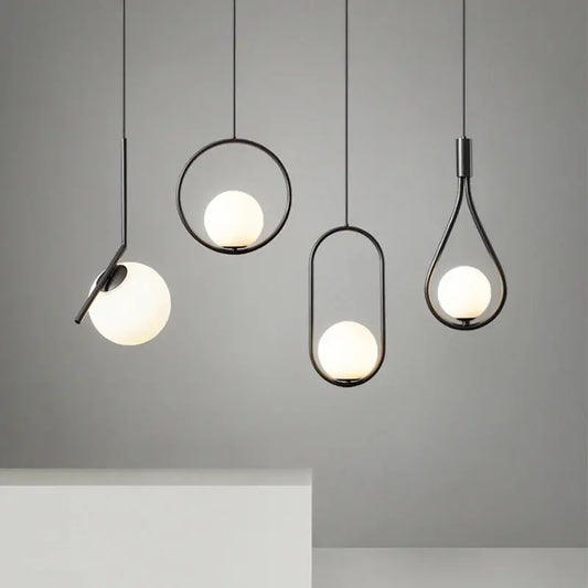 Lampe de chevet - Suspension LED Moderne - Design Géométrique, E27) Lampadia
