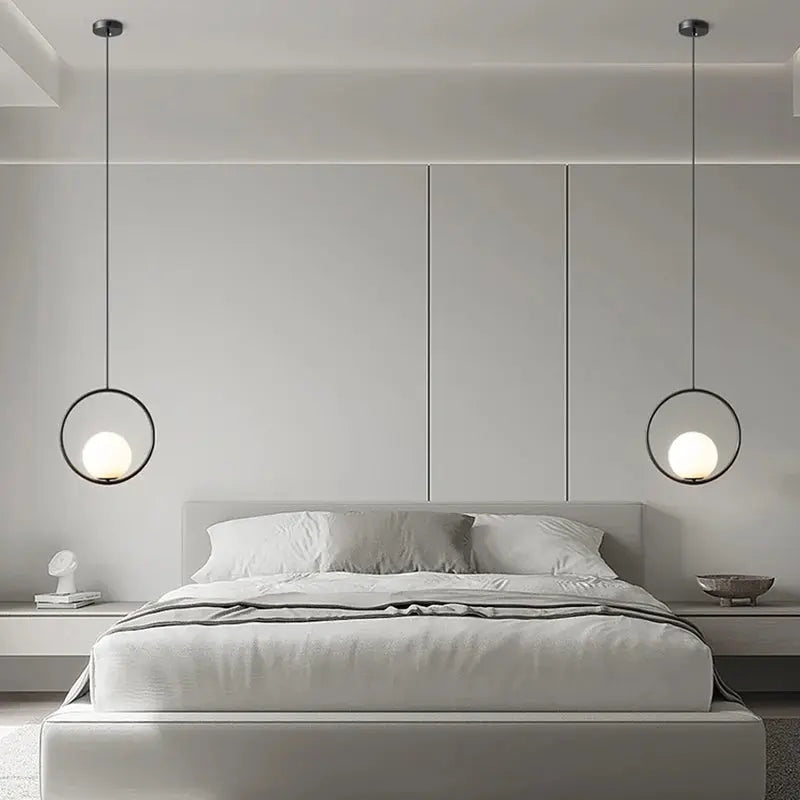 Lampe de chevet - Suspension LED Moderne - Design Géométrique, E27) Lampadia