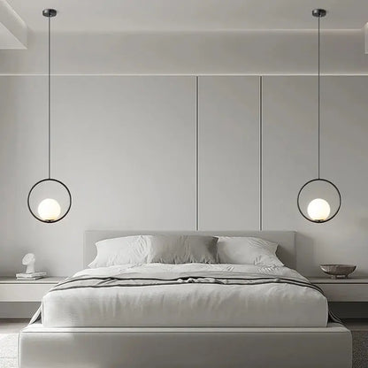 Lampe de chevet - Suspension LED Moderne - Design Géométrique, E27) Lampadia