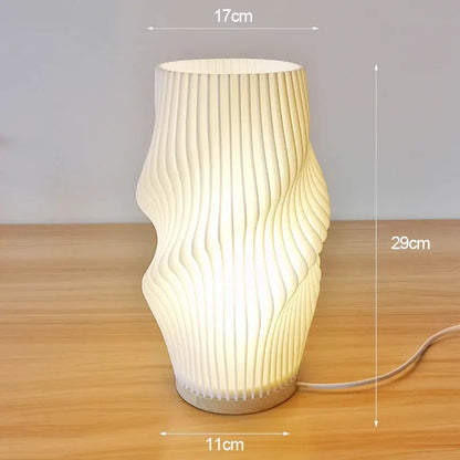 Lampe de chevet Torsadée WHGL Light - Impression 3D PLA, E27/E14, LED, 90-260V, Design Moderne Lampadia