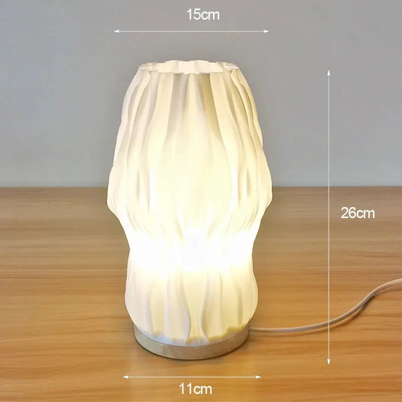 Lampe de chevet Torsadée WHGL Light - Impression 3D PLA, E27/E14, LED, 90-260V, Design Moderne Lampadia