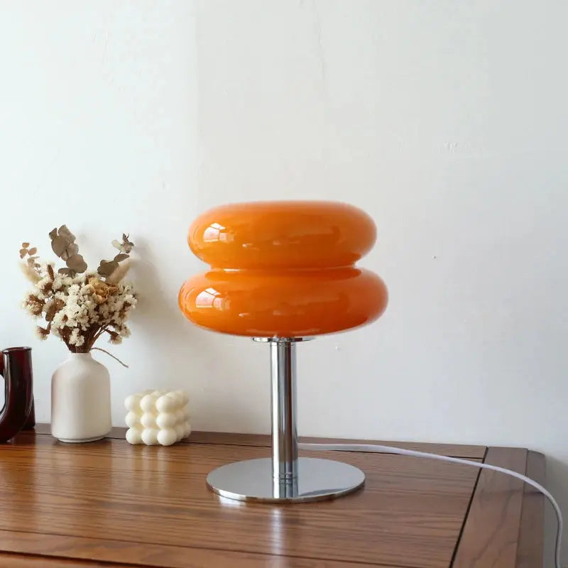 Lampe de chevet - Verre Orange Macaron - Design Moderne, LED, 11-15W, 90-260V Lampadia