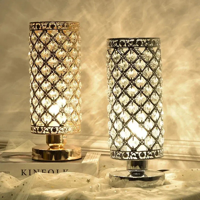 Lampe de chevet en Cristal - Moderne, Tactile, Or/Argent Lampadia