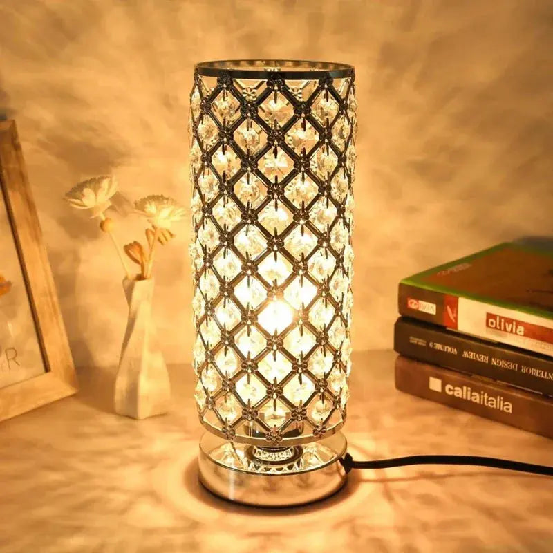 Lampe de chevet en Cristal - Moderne, Tactile, Or/Argent Lampadia