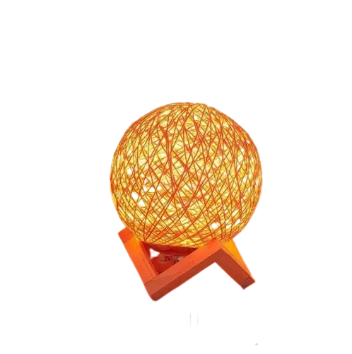 Lampe de chevet - en Rotin Tissé Lava Corki - Design Moderne, Ambiance Chaleureuse Lampa-dia
