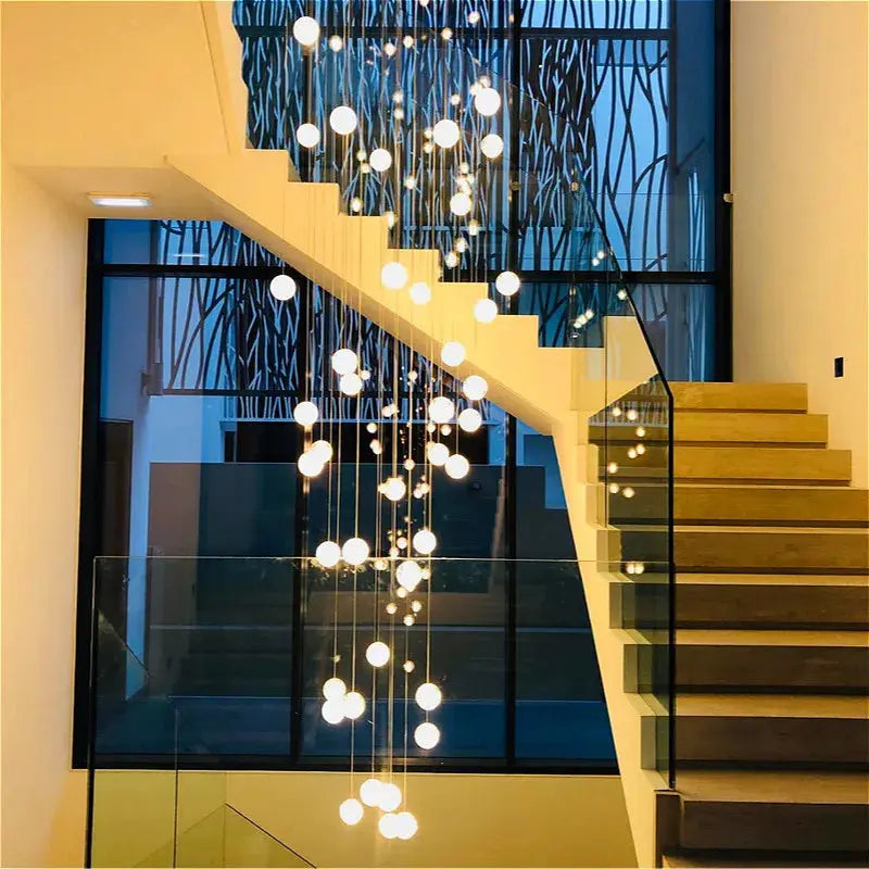 Lustre Suspension Boules de Cristal Moderne (Style Nordique, LED G4, Personnalisable) Lampadia
