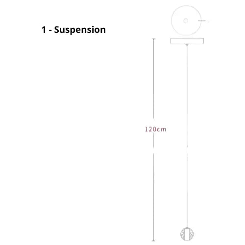 Lustre Suspension Boules de Cristal Moderne (Style Nordique, LED G4, Personnalisable) Lampadia