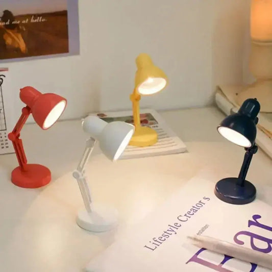 Mini Lampe de chevet LED Pliable - Aimantée, Portable, Pile Bouton, Veilleuse de Lecture, Multi-Couleurs Lampadia