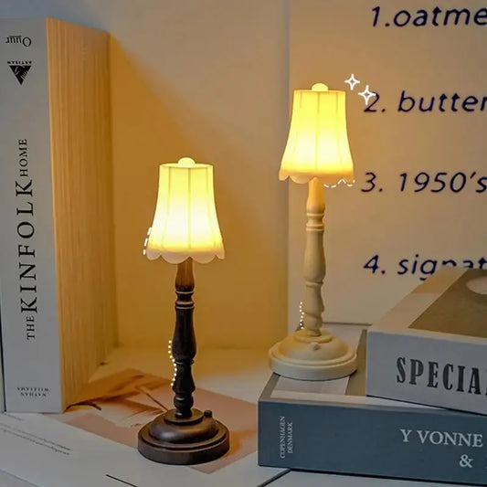 Mini Lampe de chevet Rétro - Veilleuse Ambiance, Piles Bouton, Design Antique, Décoration Intérieure Lampadia