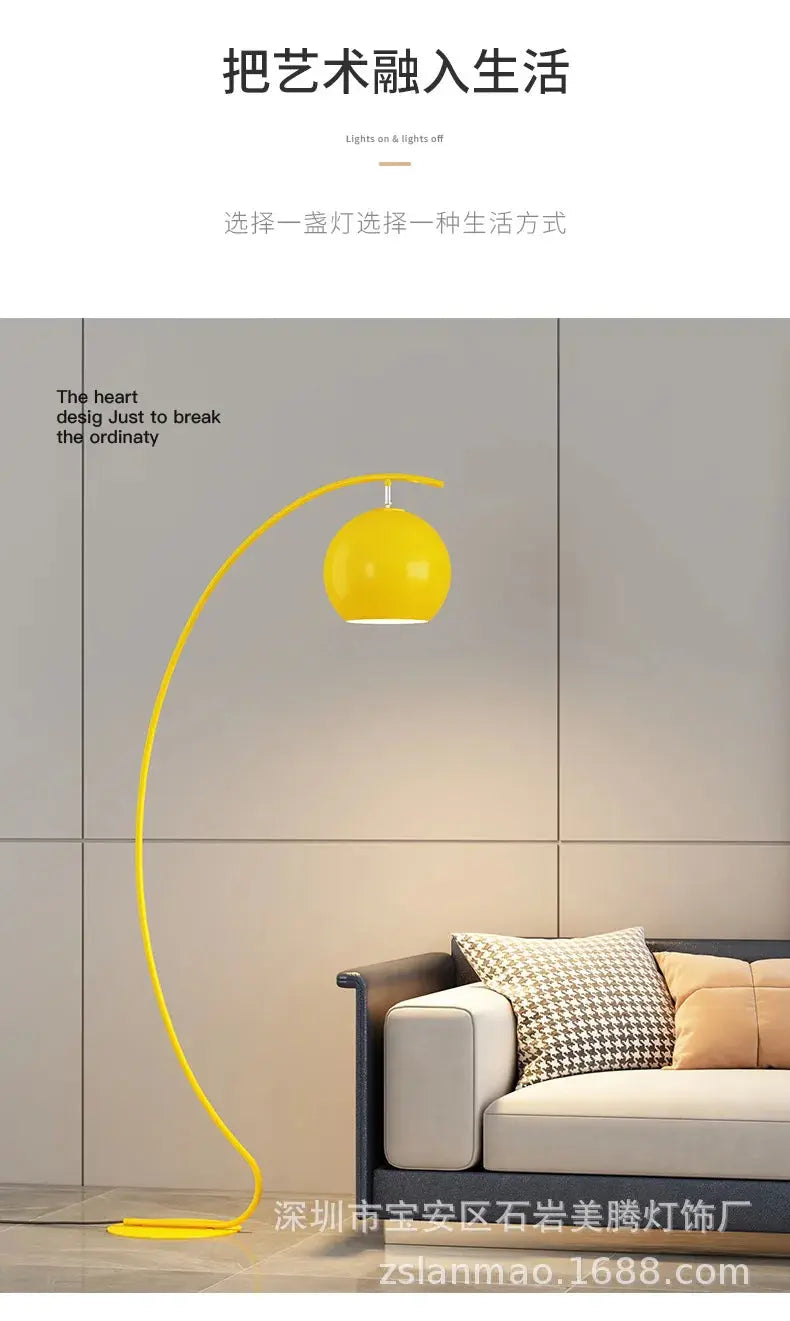Scandinavian Macaroon Fashion Art Led Floor Lamps for Living Room Sofa Corner Standing Lamp Bedroom Bedside Lights Home Decor Lampadia