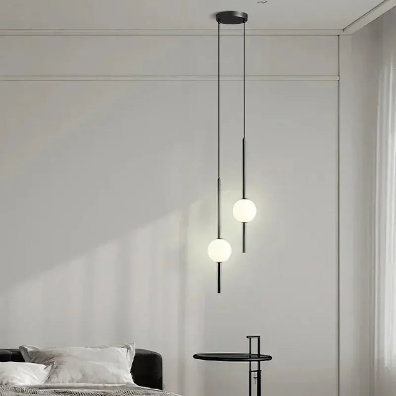 Suspension LED Minimaliste - Boules en Verre, Design Nordique Lampadia
