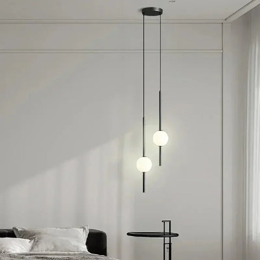 Suspension LED Minimaliste - Boules en Verre, Design Nordique Lampadia