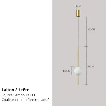Suspension LED Minimaliste - Boules en Verre, Design Nordique Lampadia