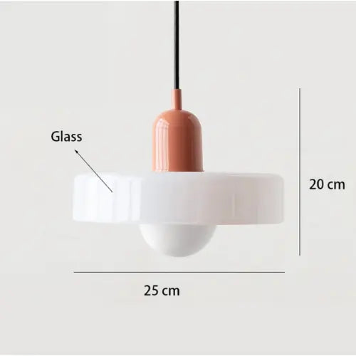 Suspension en Verre Nordique Rétro - Multi-Couleurs, E27, 90-260V, Design Contemporain Lampadia