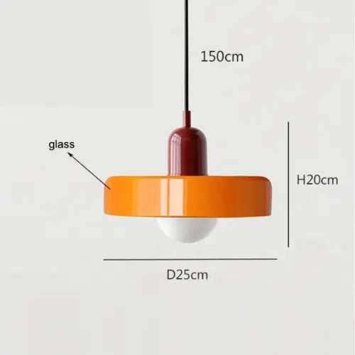 Suspension en Verre Nordique Rétro - Multi-Couleurs, E27, 90-260V, Design Contemporain Lampadia