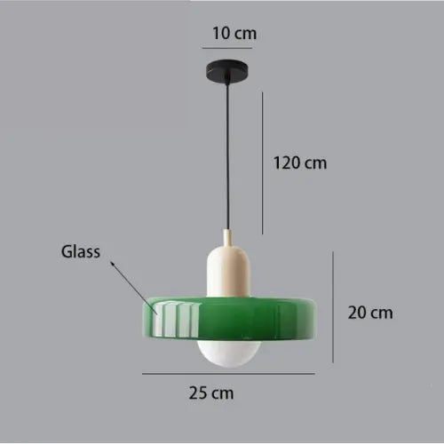 Suspension en Verre Nordique Rétro - Multi-Couleurs, E27, 90-260V, Design Contemporain Lampadia