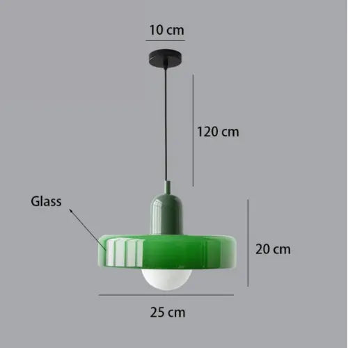 Suspension en Verre Nordique Rétro - Multi-Couleurs, E27, 90-260V, Design Contemporain Lampadia