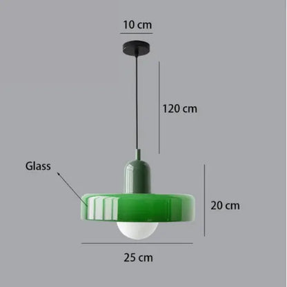 Suspension en Verre Nordique Rétro - Multi-Couleurs, E27, 90-260V, Design Contemporain Lampadia