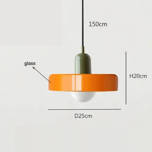 Suspension en Verre Nordique Rétro - Multi-Couleurs, E27, 90-260V, Design Contemporain Lampadia
