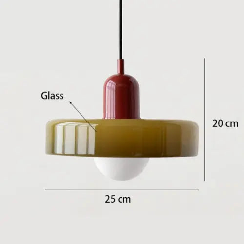 Suspension en Verre Nordique Rétro - Multi-Couleurs, E27, 90-260V, Design Contemporain Lampadia