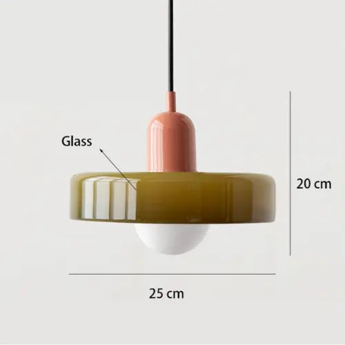 Suspension en Verre Nordique Rétro - Multi-Couleurs, E27, 90-260V, Design Contemporain Lampadia