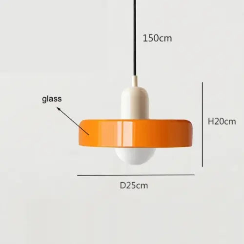Suspension en Verre Nordique Rétro - Multi-Couleurs, E27, 90-260V, Design Contemporain Lampadia