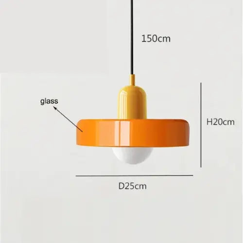 Suspension en Verre Nordique Rétro - Multi-Couleurs, E27, 90-260V, Design Contemporain Lampadia
