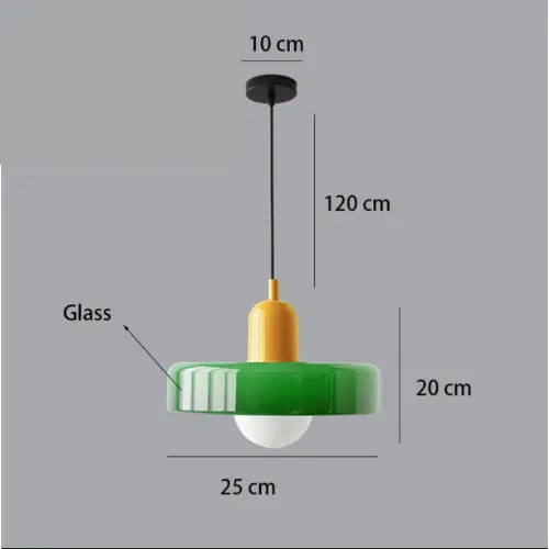 Suspension en Verre Nordique Rétro - Multi-Couleurs, E27, 90-260V, Design Contemporain Lampadia